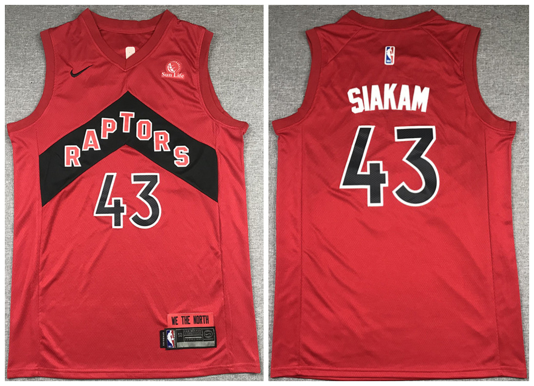Men's Toronto Raptors #43 Pascal Siakam Red 2020/21 NBA Icon Swingman Stitched Jersey